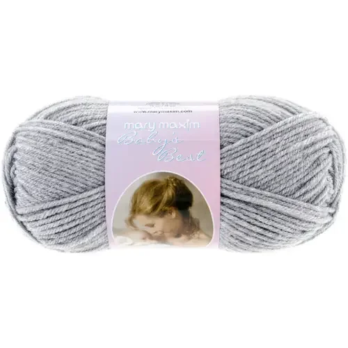 10 Pack – Mary Maxim Baby‘s Best Yarn-Grey – 444-15