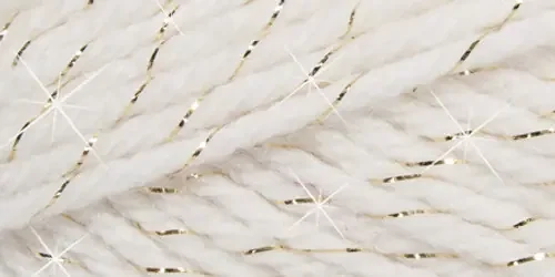 10 Pack – Mary Maxim Starlette Sparkle Yarn-White – Y127-100