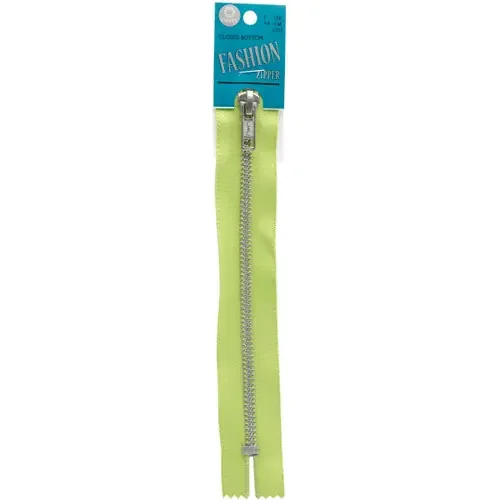 2 Pack – Coats Fashion Metal Aluminum Closed Bottom Zipper 7″-Kiwi – F24A 7-359