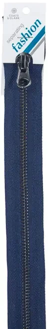 2 Pack – Coats Gunmetal Separating Zipper 24″-Navy – F69 24-4900