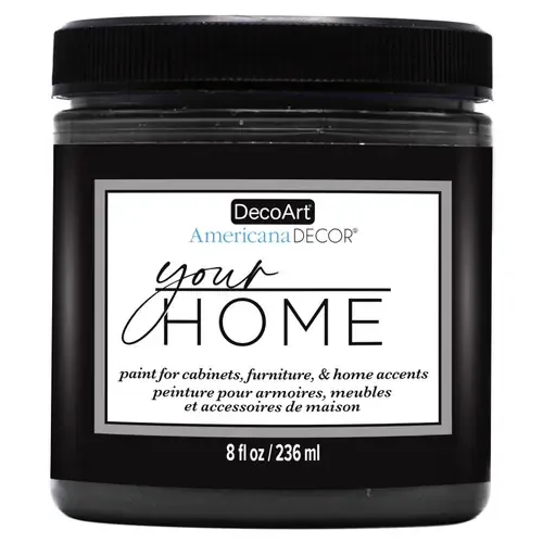2 Pack – DecoArt Americana Decor Your Home Paint 8oz-Beautiful Black – ADYH8OZ-04