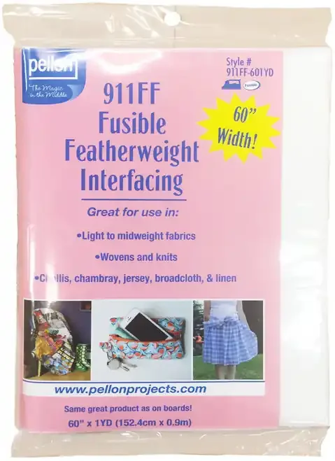 2 Pack – Pellon Fusible Featherweight Interfacing-White 60″X1yd – 911FF601