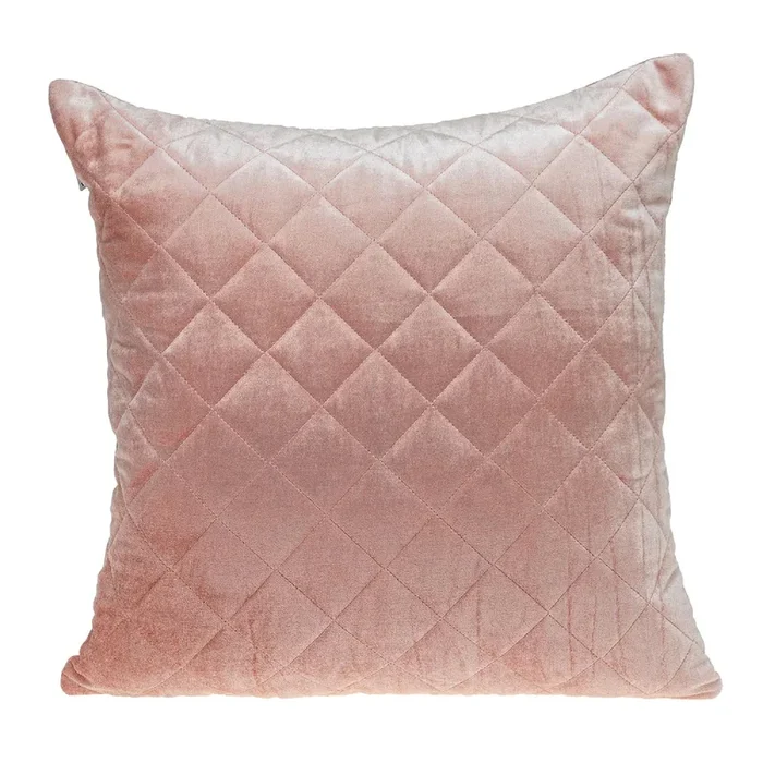20″ Pink Square Transitional Quilted Throw Pillow