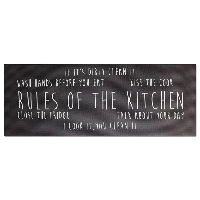 20 in. x 55 in. Anti-Fatigue Kitchen Runner Mat – Rules of the Kitchen