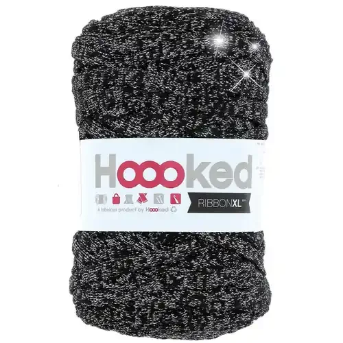 3 Pack – Hoooked Ribbon XL Lurex- Black Sparkle – 5A0026PT-1G94X