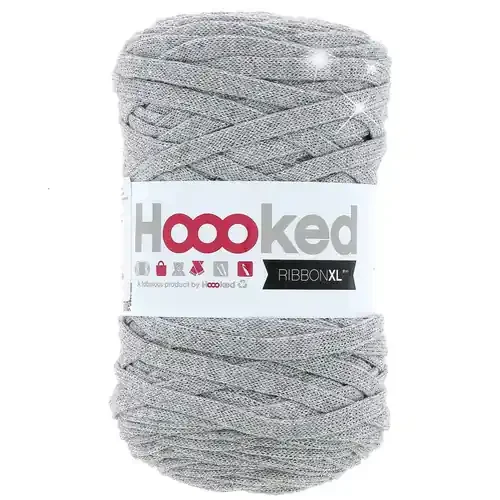 3 Pack – Hoooked Ribbon XL Lurex- Silver Glitter – 5A0026PT-1G959