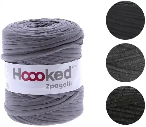 3 Pack – Hoooked Zpagetti Yarn-Anthracite Gray – Dark Gray Shades – ZP00-1-22