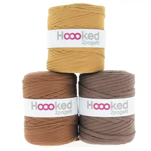 3 Pack – Hoooked Zpagetti Yarn- Camel cognac shades – ZP00-G194Z