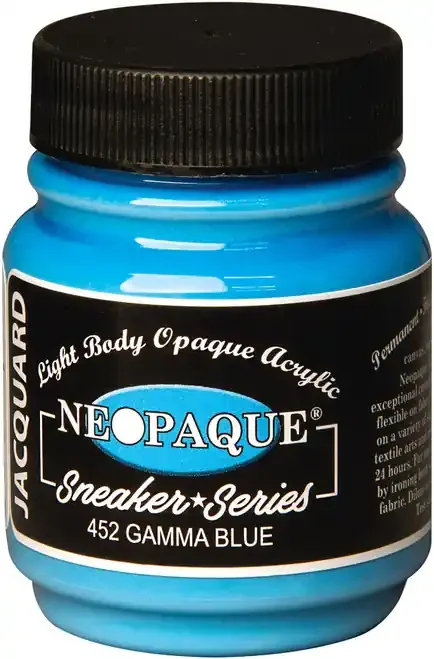 3 Pack – Jacquard Neopaque Acrylic Paint 2.25oz-Gamma Blue – Sneaker Series – NEOPAQUE-1452