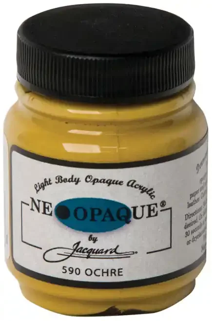 3 Pack – Jacquard Neopaque Acrylic Paint 2.25oz-Ochre – NEOPAQUE-590