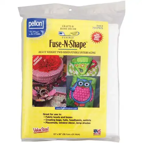 3 Pack – Pellon Fuse-N-Shape Heavyweight Fusible Interfacing-White 15″X36″ – 731PKG