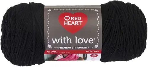 3 Pack – Red Heart With Love Yarn-Black – E400-1012