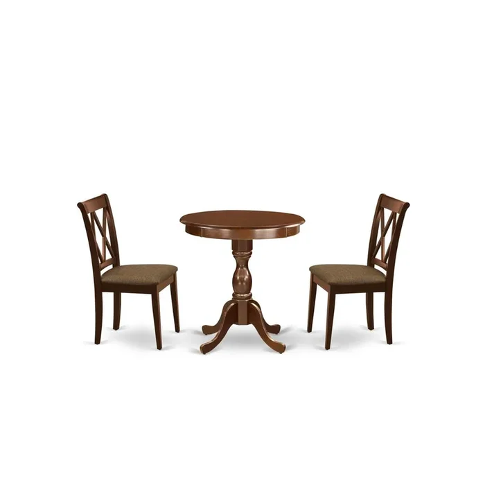 3-Pc Dining Room Set – 2 Wooden Chairs – 1 Dining Room Table