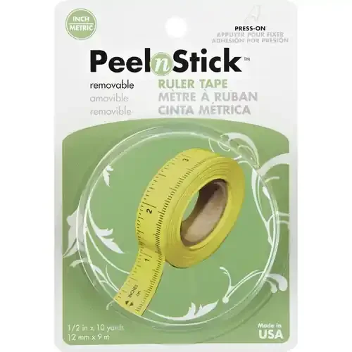 4 Pack – iCraft PeelnStick Removeable Ruler Tape-.5″X10yd – 3352