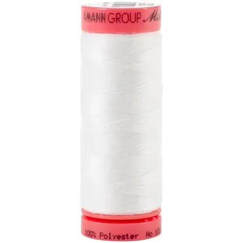 5 Pack – Mettler Metrosene 100% Core Spun Polyester 50wt 165yd-White – 9161-2000
