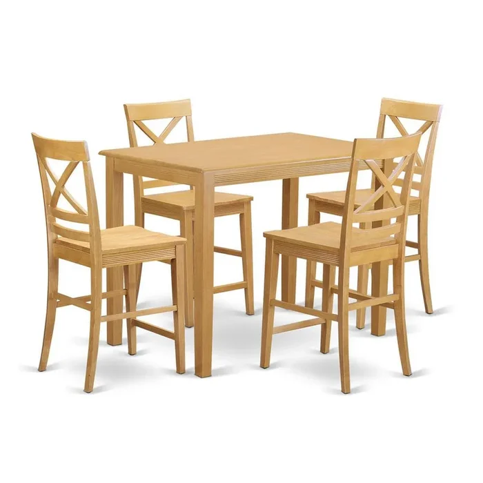 5 Pc counter height pub set-pub Table and 4 counter height Dining chair