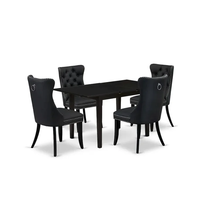 5 Piece Dining Table Set Consists of a Rectangle Wooden Table