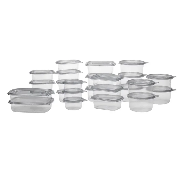 50-Piece Plastic Food Container Set