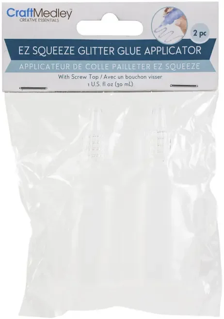 6 Pack – Craft Medley Empty Glitter Glue Applicator Bottle 2/Pkg-30ml – PB209