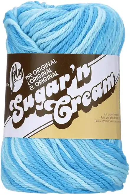 6 Pack – Lily Sugar‘n Cream Yarn – Ombres-Swimming Pool – 102002-2744