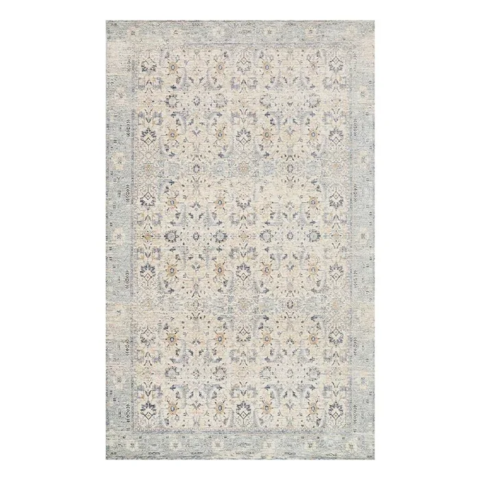 (A437) Honeybloom Penelope Distressed Look Grey Area Rug, 8×10