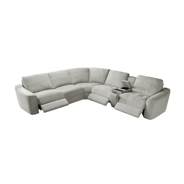 Alexent Power Reclining 6-Piece Sectional Sofa With Storage & Wireless Charging