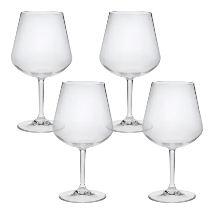 All-Purpose Tritan Plastic Stemmed Wine Glasses – Set of 4 Pieces