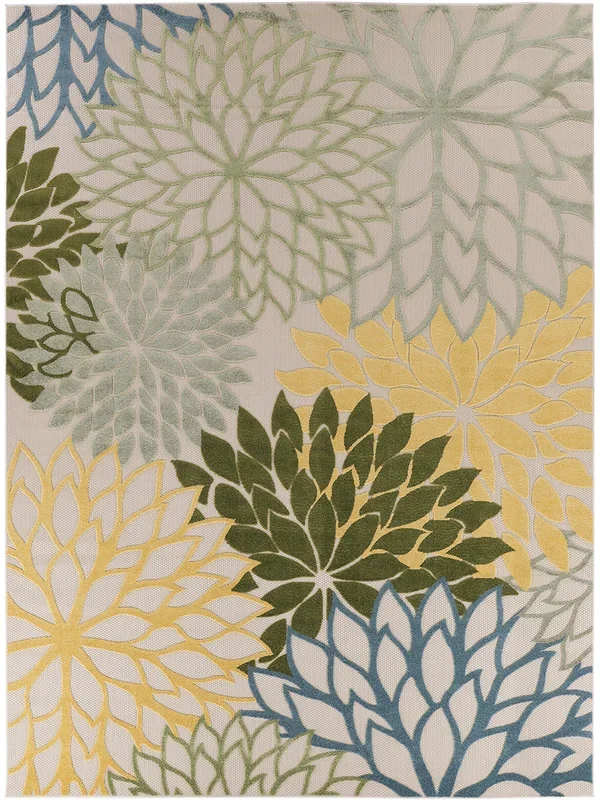 Aloha ALH05 Green/Multicolor 10′ x 14′ Rug