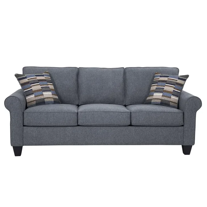 American Furniture Classics Eureka Rolled Arm Sofa with Two Pillows