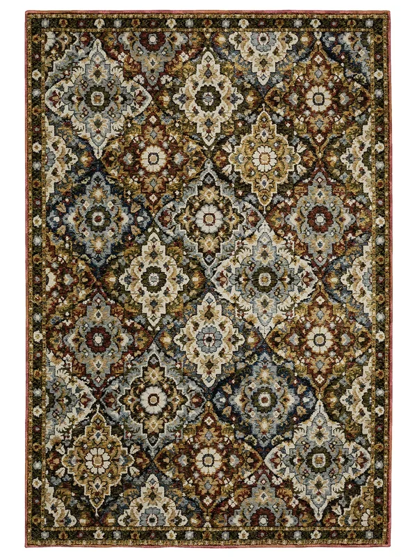 Andorra 5’3″ x 7’3″ Red Rug