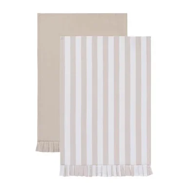 AnnieStripeFrillTeaTowelSetof2