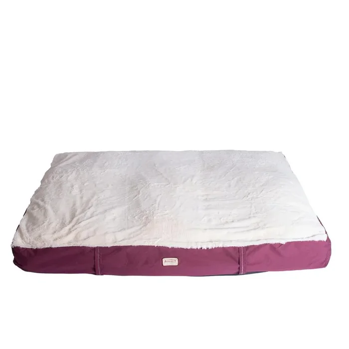 Armarkat Medium Pet Bed Mat With Poly Fill Cushion In Burgundy & Ivory
