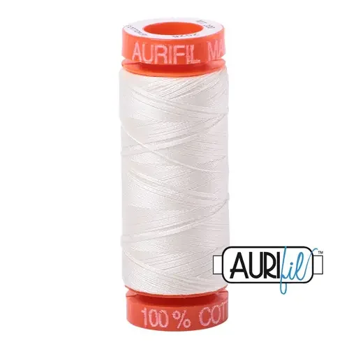 Aurifil 50wt Cotton Small Spool Thread-Chalk – 5A00319H-1H2YC