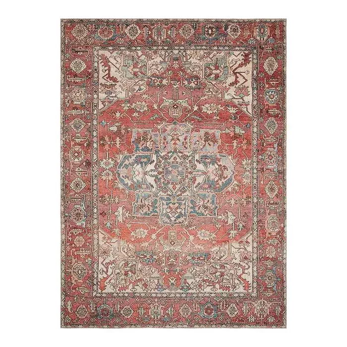 (B670) Valentina Terracotta Multicolor Area Rug, 5×7