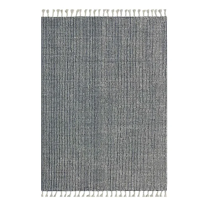 (B732) Honeybloom Clark Indigo Woven Area Rug, 5×7