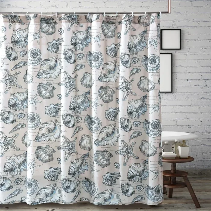 Barefoot Bungalow Cruz Shower Curtain – 72×72″, Linen