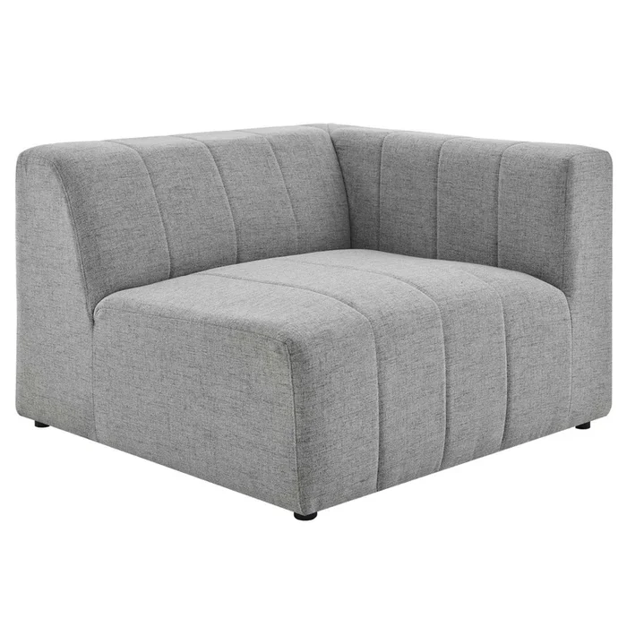 Bartlett Upholstered Fabric Right-Arm Chair Light Gray