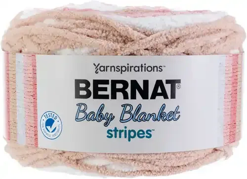 Bernat Baby Blanket Stripes Yarn-Coral Bells – 161260-60005