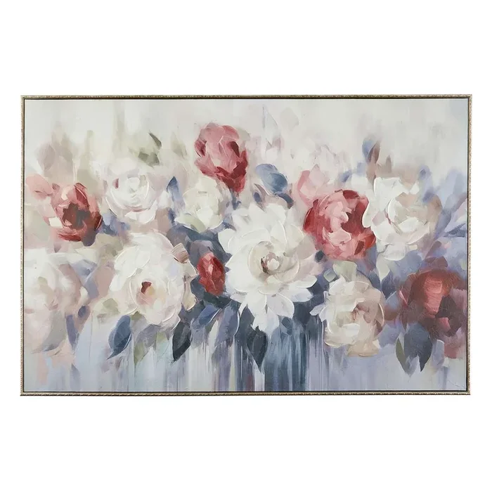 Blue Watercolor Floral Framed Wall Art, 60×40