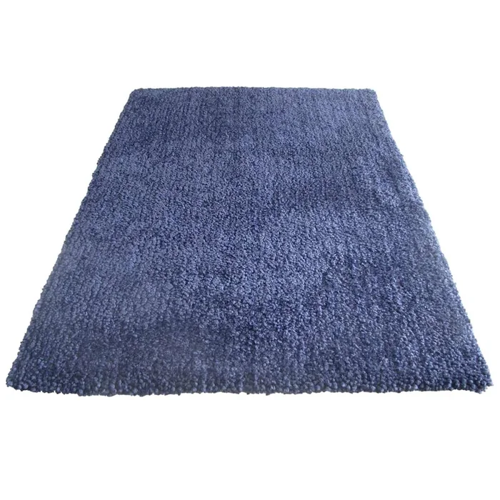 (C148) Yeti Blue Shag Accent Rug, 3×5