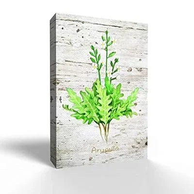 Canvas Wall Art – Green Plant Living Room – Modern Home Art Stretched and Framed Ready to Hang – 12×18 inches