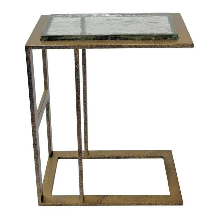 Carolina Chair & Table Castella C-End Table – Antique Brass