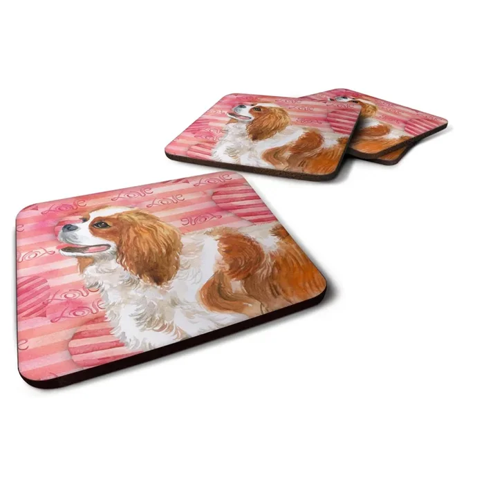 Caroline’s Treasures Cavalier Spaniel Love Decorative coasters, Multicolor