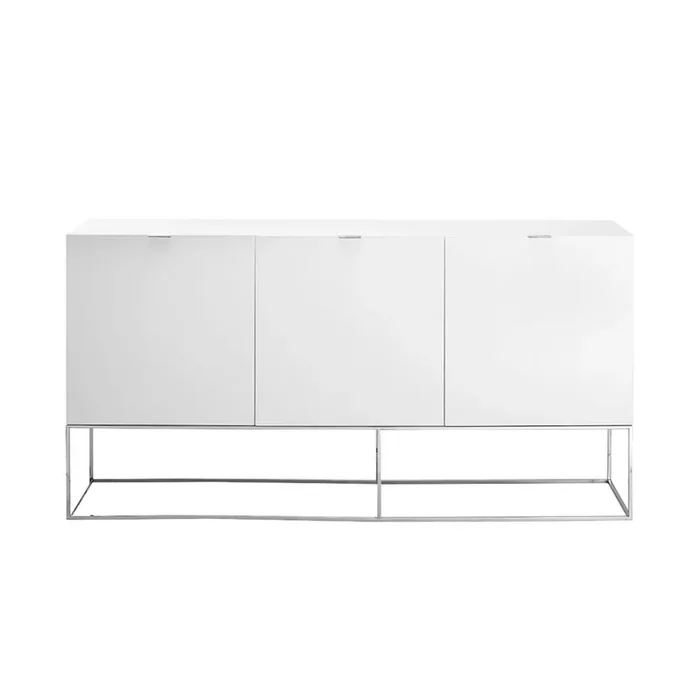 Casabianca Home Vizzione Buffet In White High Gloss With Storage