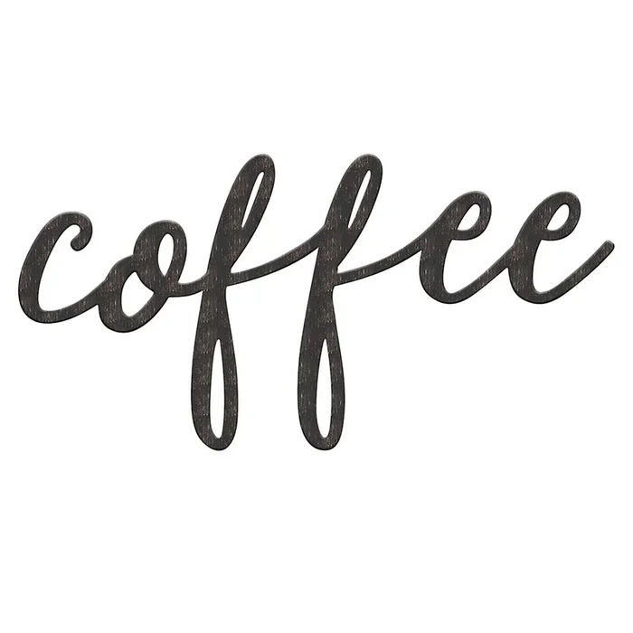 Coffee Metal Wall Sign, 14×7