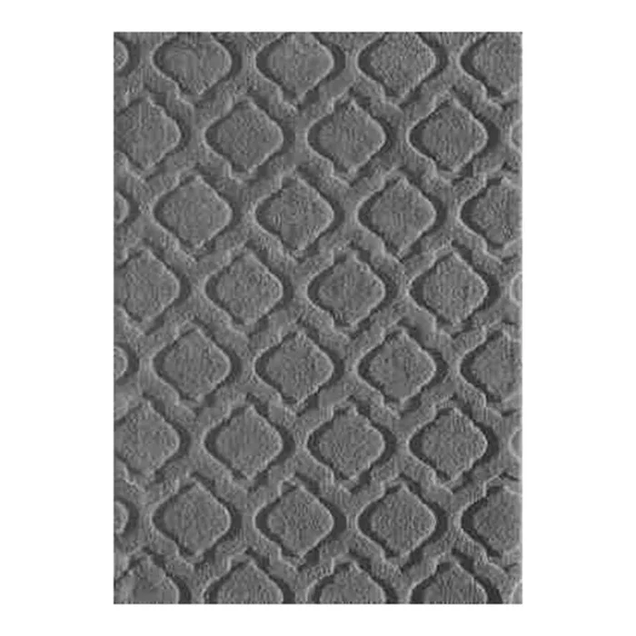 (D458) Jardel Grey Tufted Area Rug with Non-Slip Back, 3×5