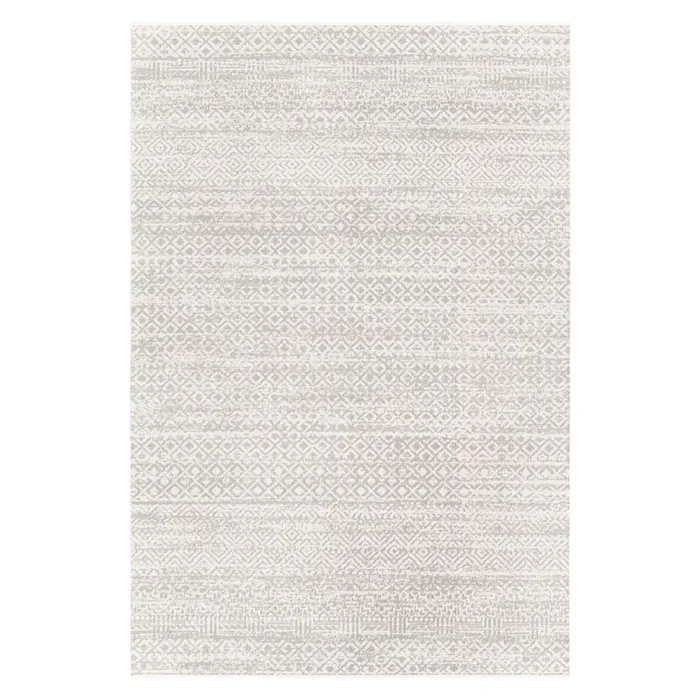 (D556) Lavadora Grey Global Design Washable Area Rug, 5×7