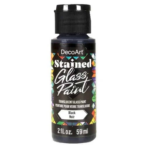 DecoArt Stained Glass Paint 2oz-Black – 5A0020M6-1G3BH