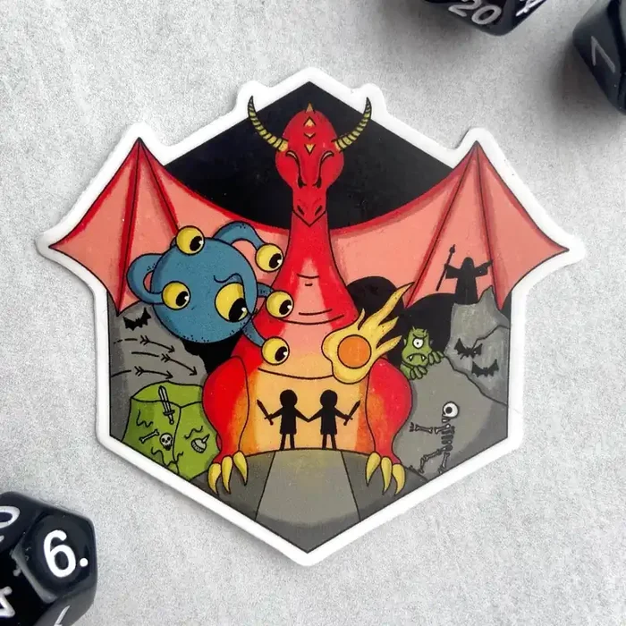 Face the Crazy Together – D&D Vinyl Sticker