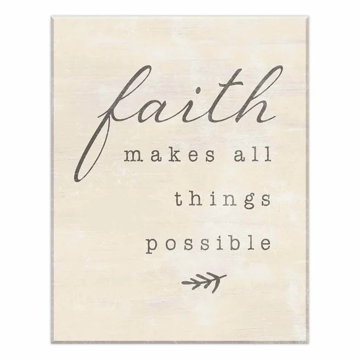 Faith Makes All Things Possible Canvas Wall Sign, 11×14